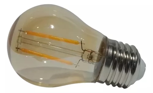 Lâmpada LED Filamento G45 4W Âmbar 2200K Retrô Vintage Decorativa Bivolt
