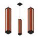 Luminária Pendente Centro Esmeralda Madeira Maciça Led 36w