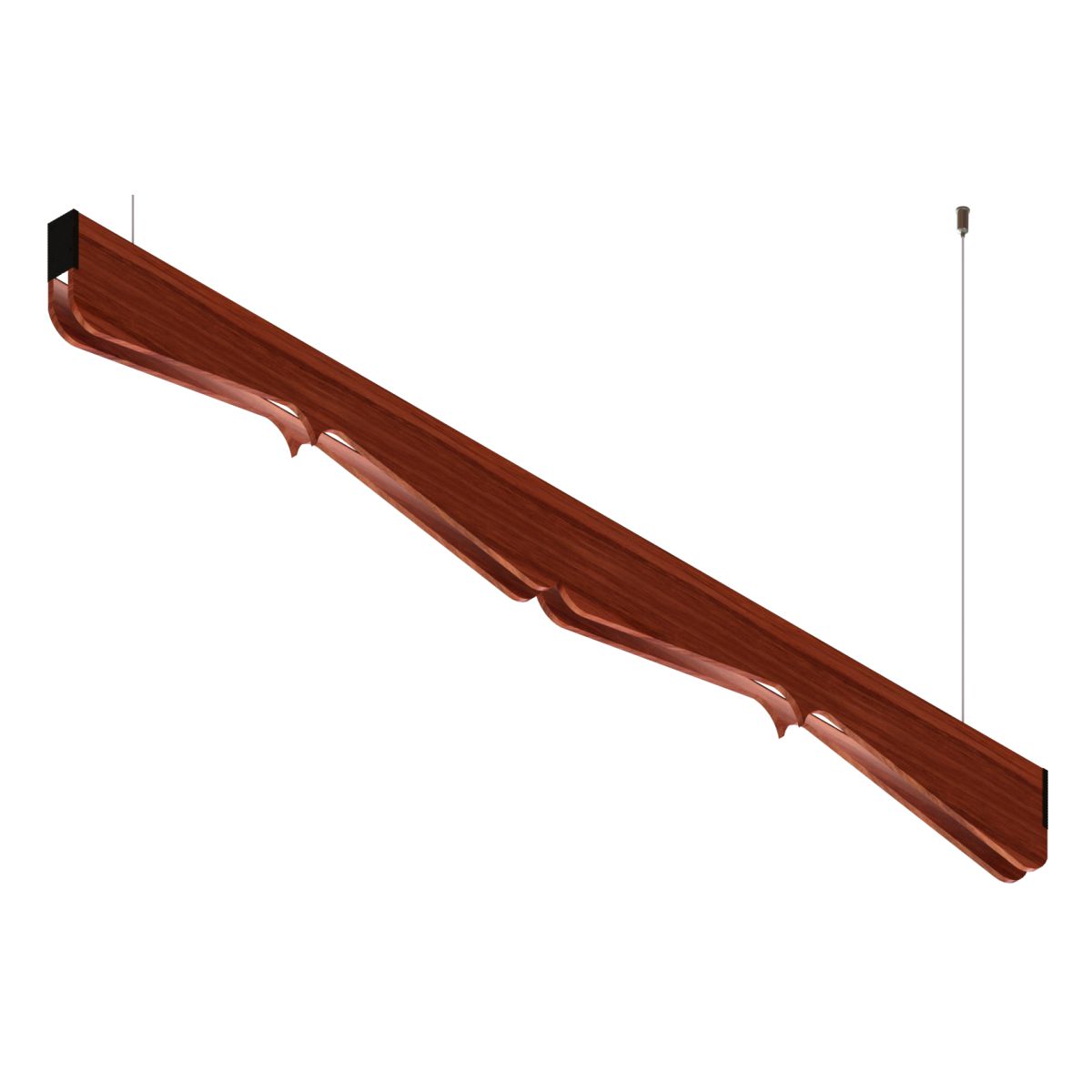 Luminária Pendente LED Horizontal Paris em Madeira de Demolição