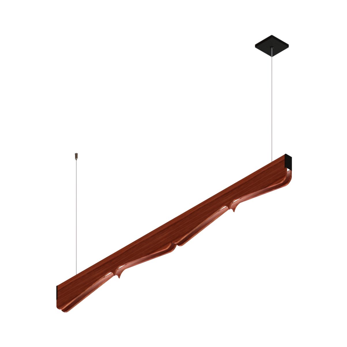 Luminária Pendente LED Horizontal Paris em Madeira de Demolição