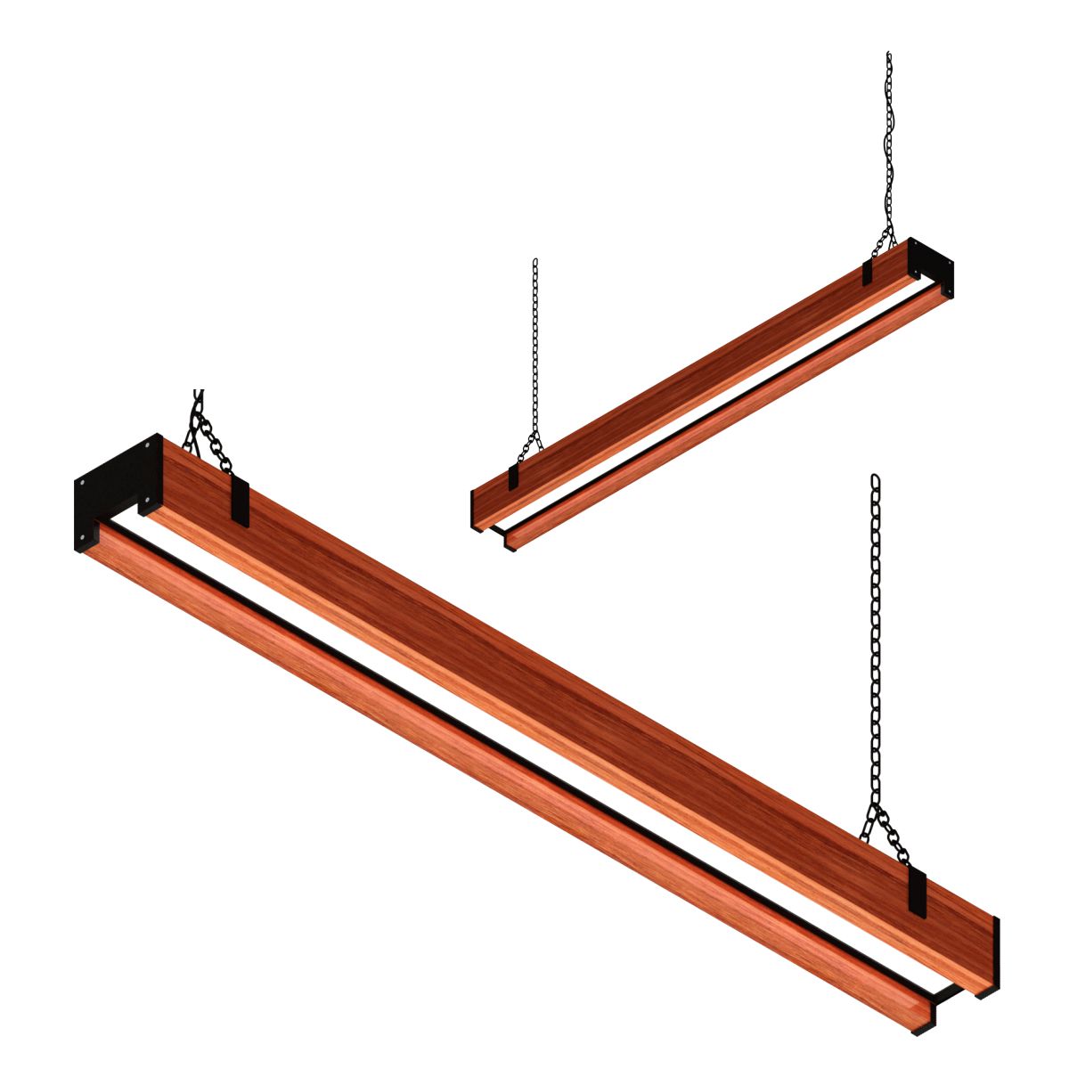 Luminária Pendente Led Arizona 36w Madeira Corrente