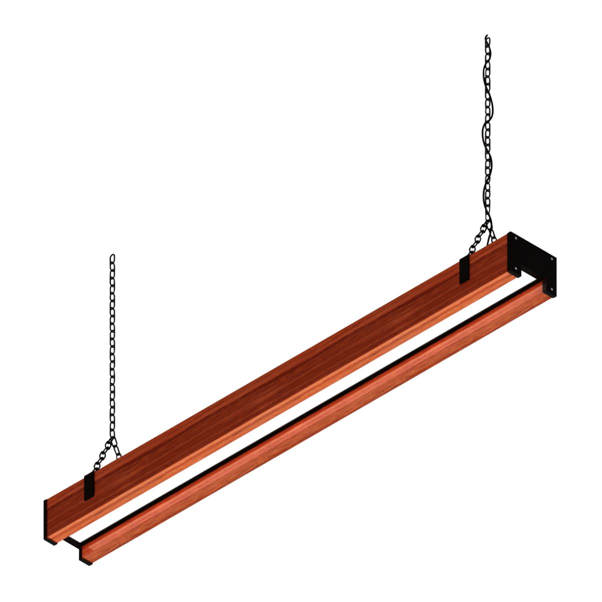 Luminária Pendente Led Arizona 36w Madeira Corrente