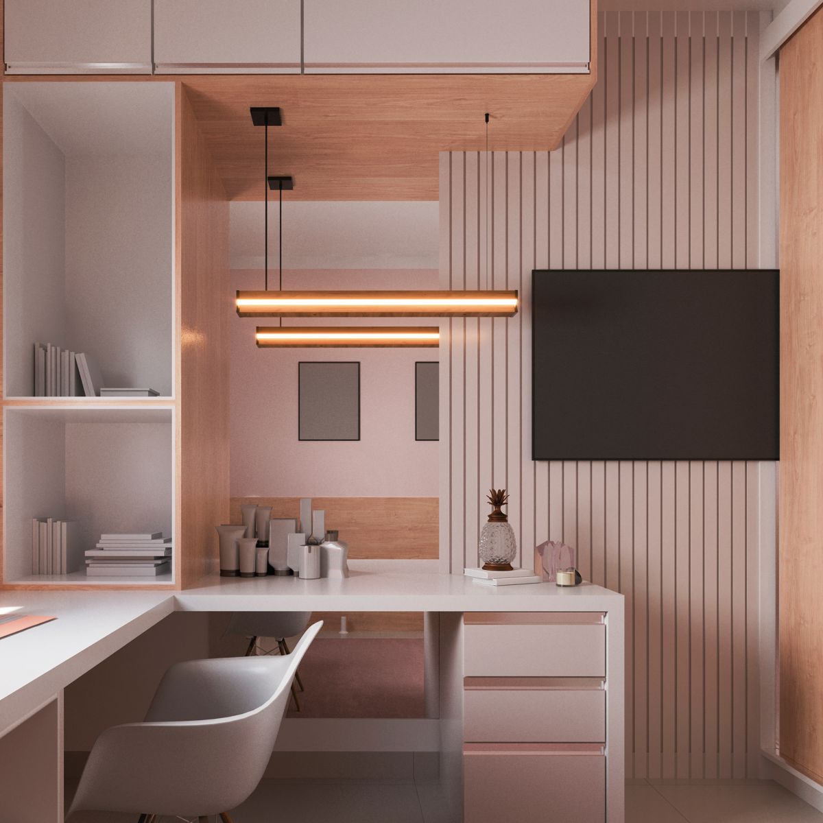 Luminária Pendente Led Ônix 36w 4000lm Bivolt - Madeira Maciça de Demolição