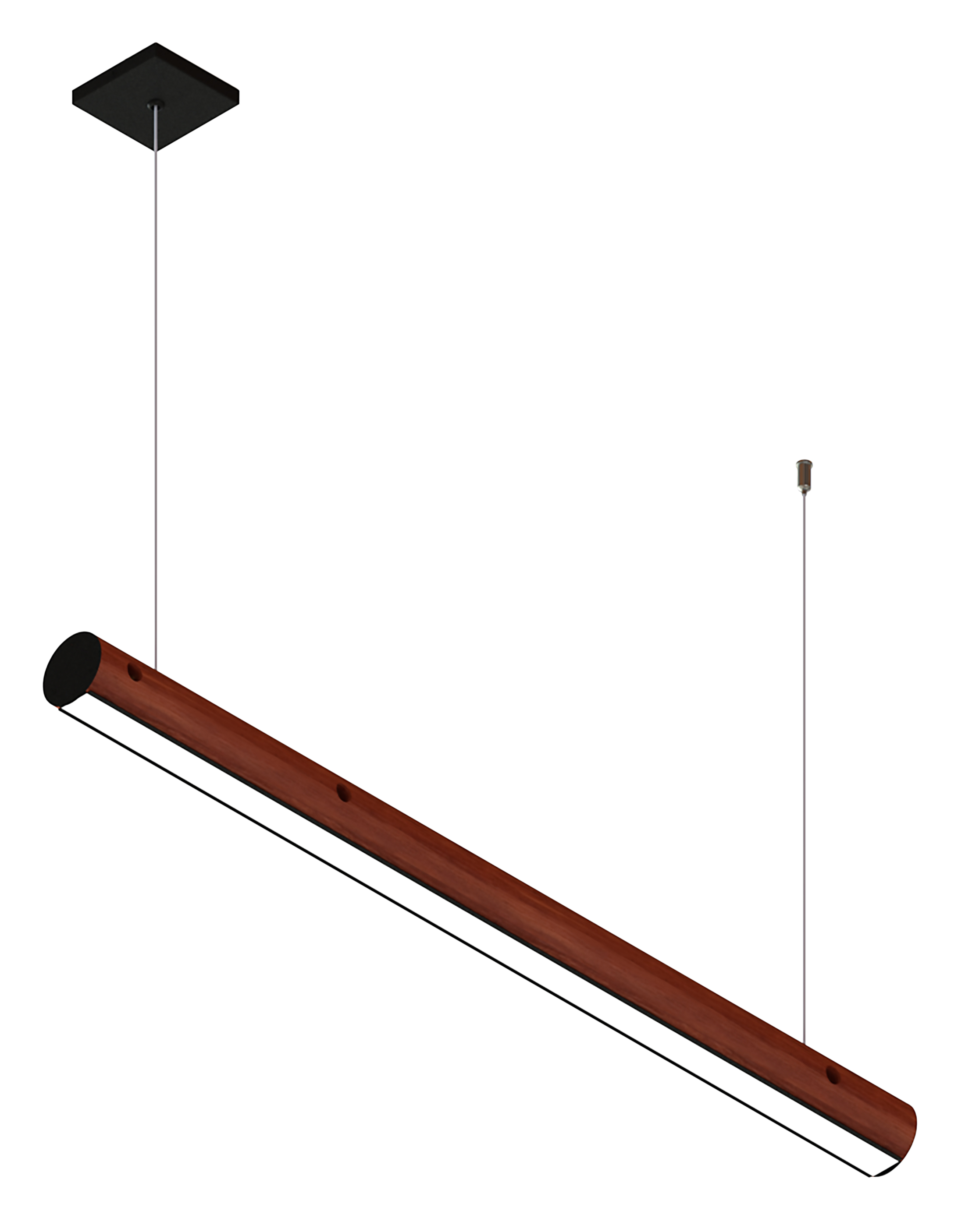 Luminária Pendente Led Canada 36w 4000lm Bivolt Madeira