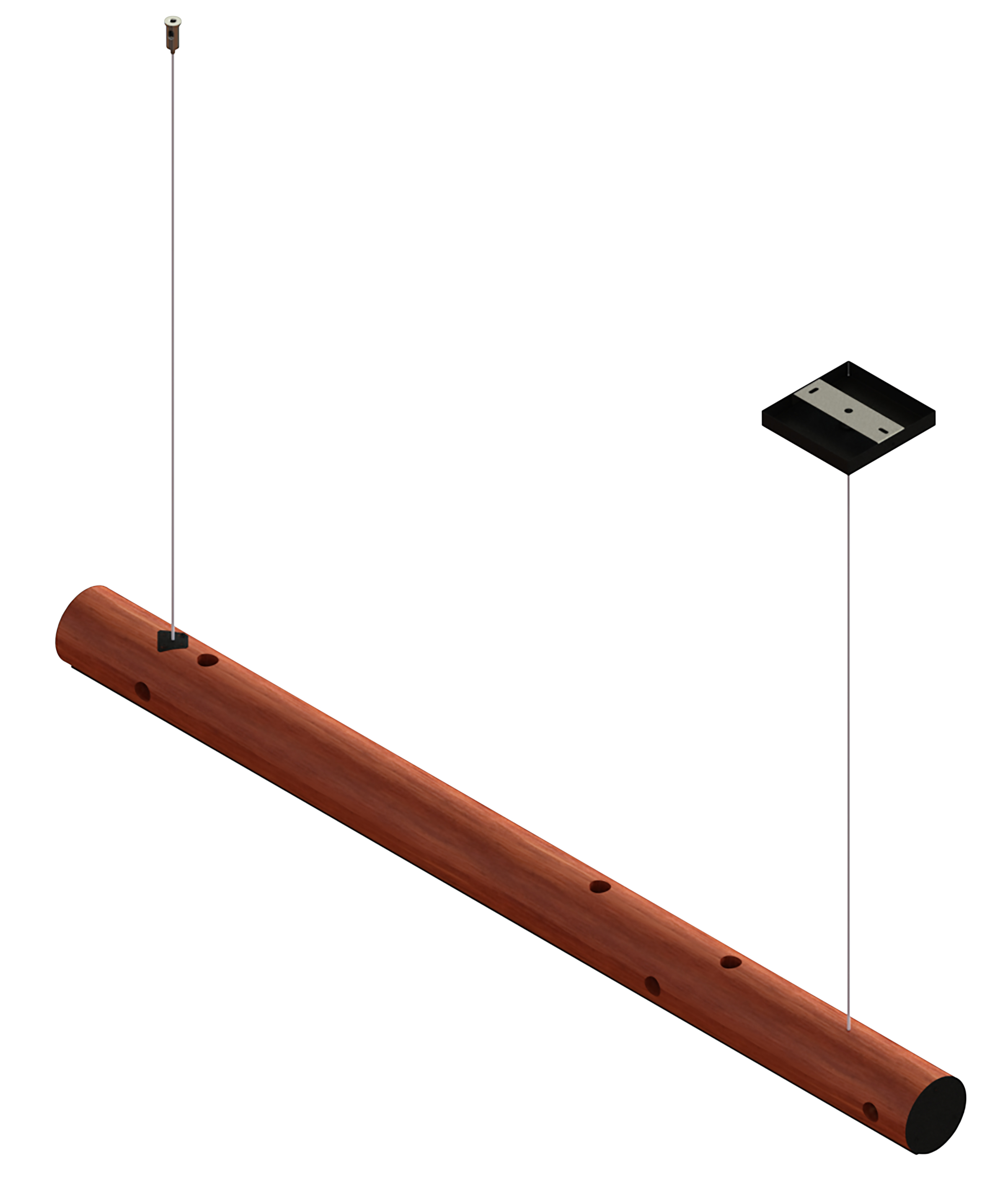 Luminária Pendente Led Canada 36w 4000lm Bivolt Madeira