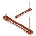 Luminária Pendente Led Colorado 46w Bivolt Madeira Maciça