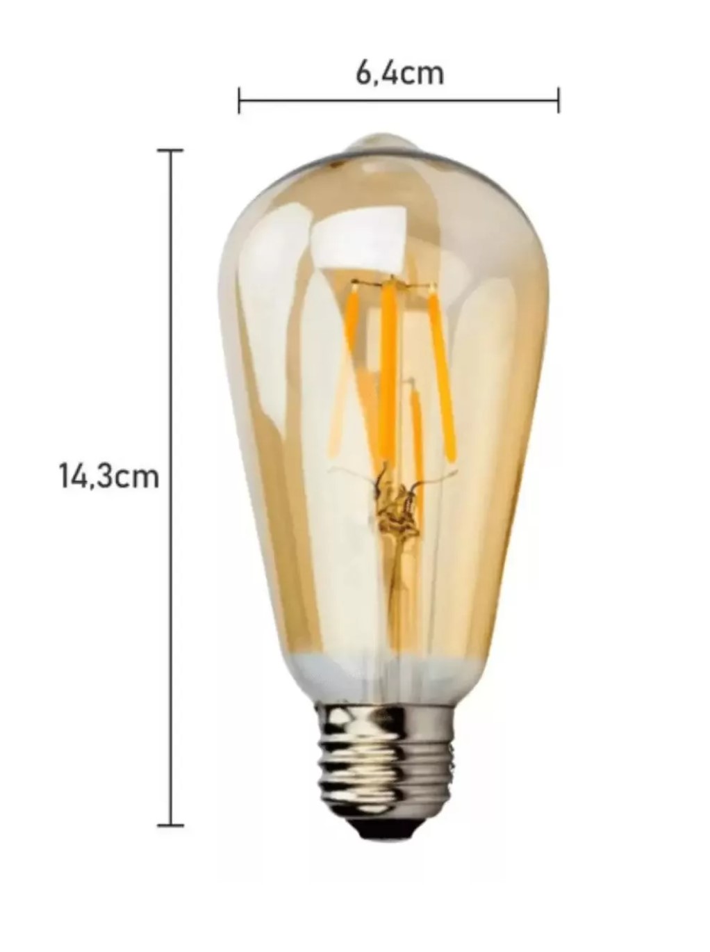 Luminária Pendente de Madeira com Corda Jaspe com Lâmpada 4w Ambar
