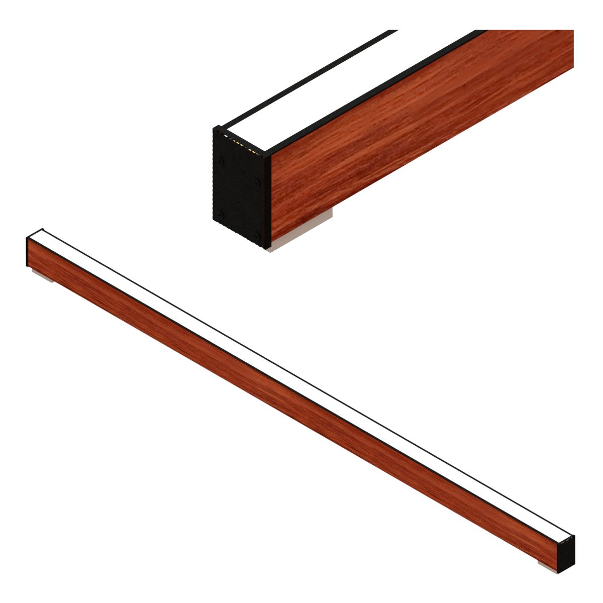 Luminária de Teto Led Nevada 36w 4000lm Madeira Maciça