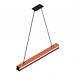 Luminaria Madeira Pendente Led Turquesa 36w 4000lm Corrente