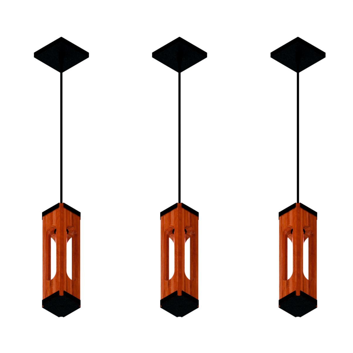 Luminaria Pendente Indiana Cabo Pp para Lâmpada T30 4w