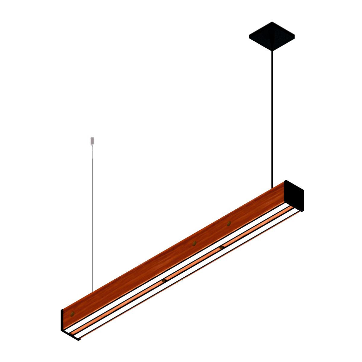 Luminaria Pendente Led Granada 36w Bivolt 4000lm Madeira