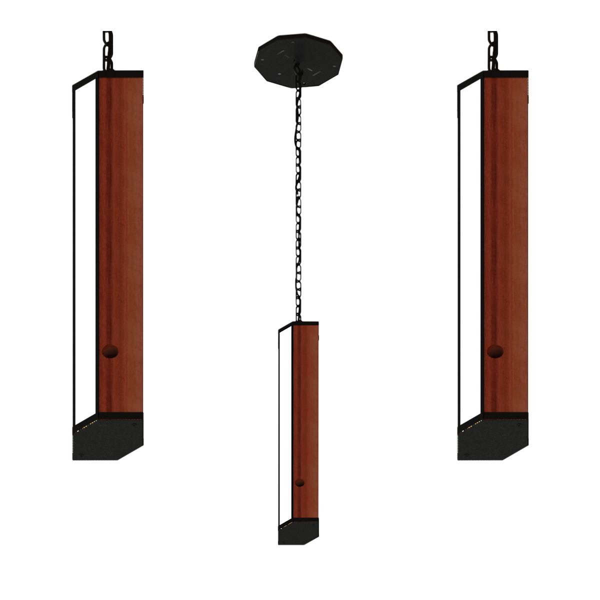 Luminaria Pendente Led Havai 36w 4000l Bivolt Madeira Corrente