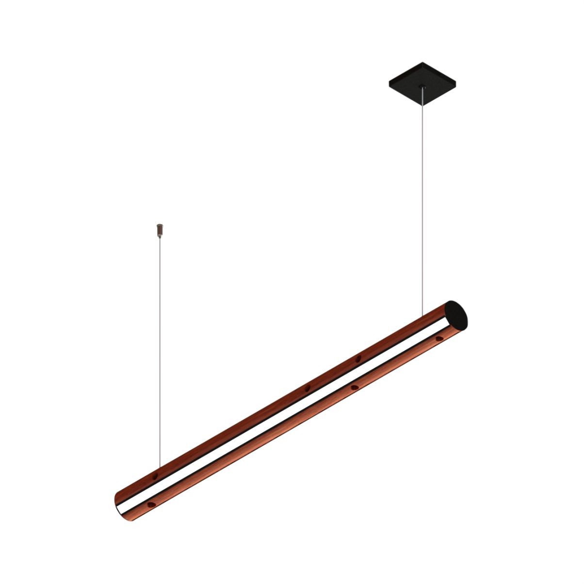 Luminaria Pendente Led Seul 36w 4000lm Bivolt Madeira Maciça