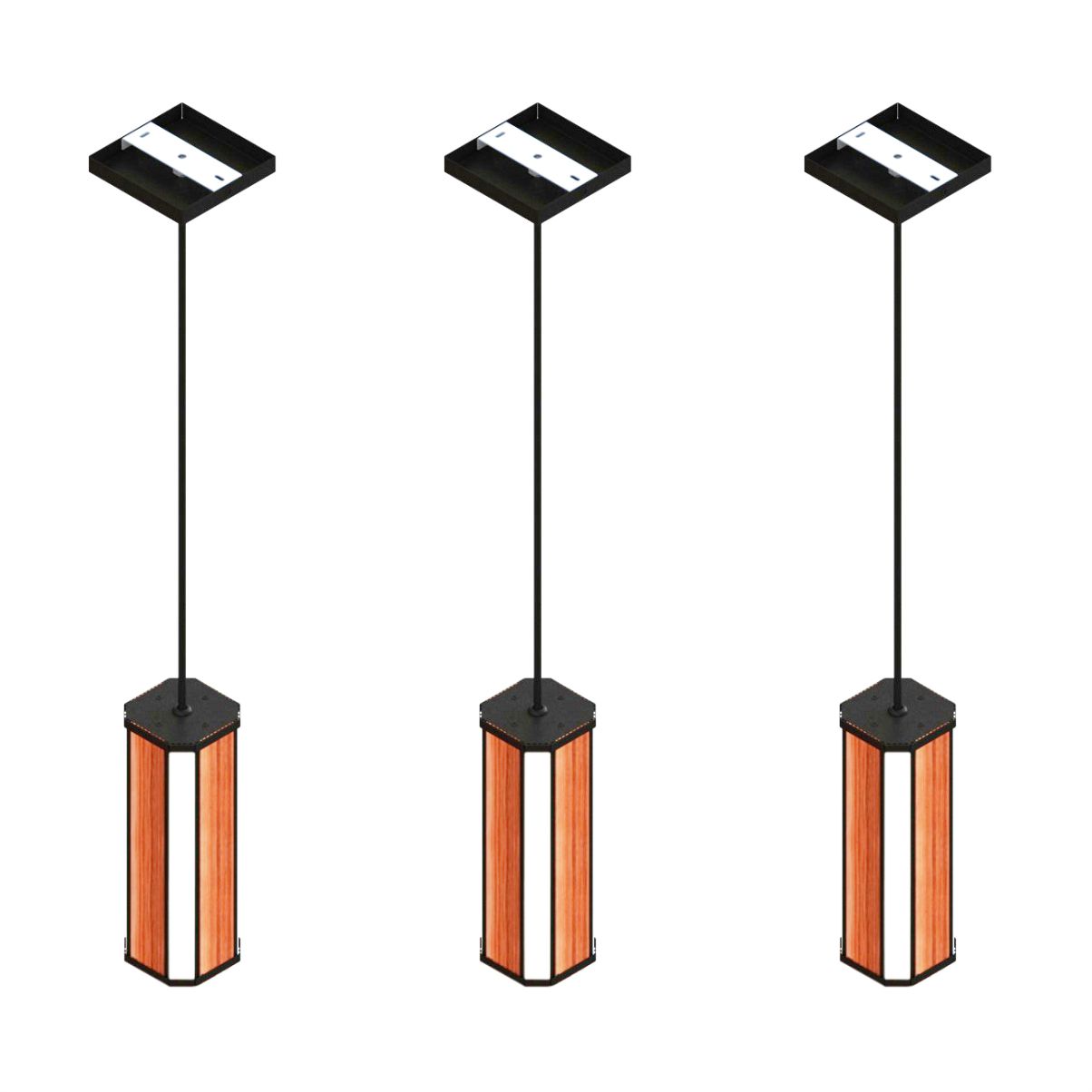 Luminaria Pendente Madeira Canto Agata Led 18w 2000lm Bivolt