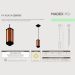 Luminaria Pendente Madeira Centro Agata Led 18w 2000lm