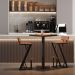 Mesa Bistrô Europa em Madeira Peroba e Estrutura Metálica - Elegância para Ambientes Modernos