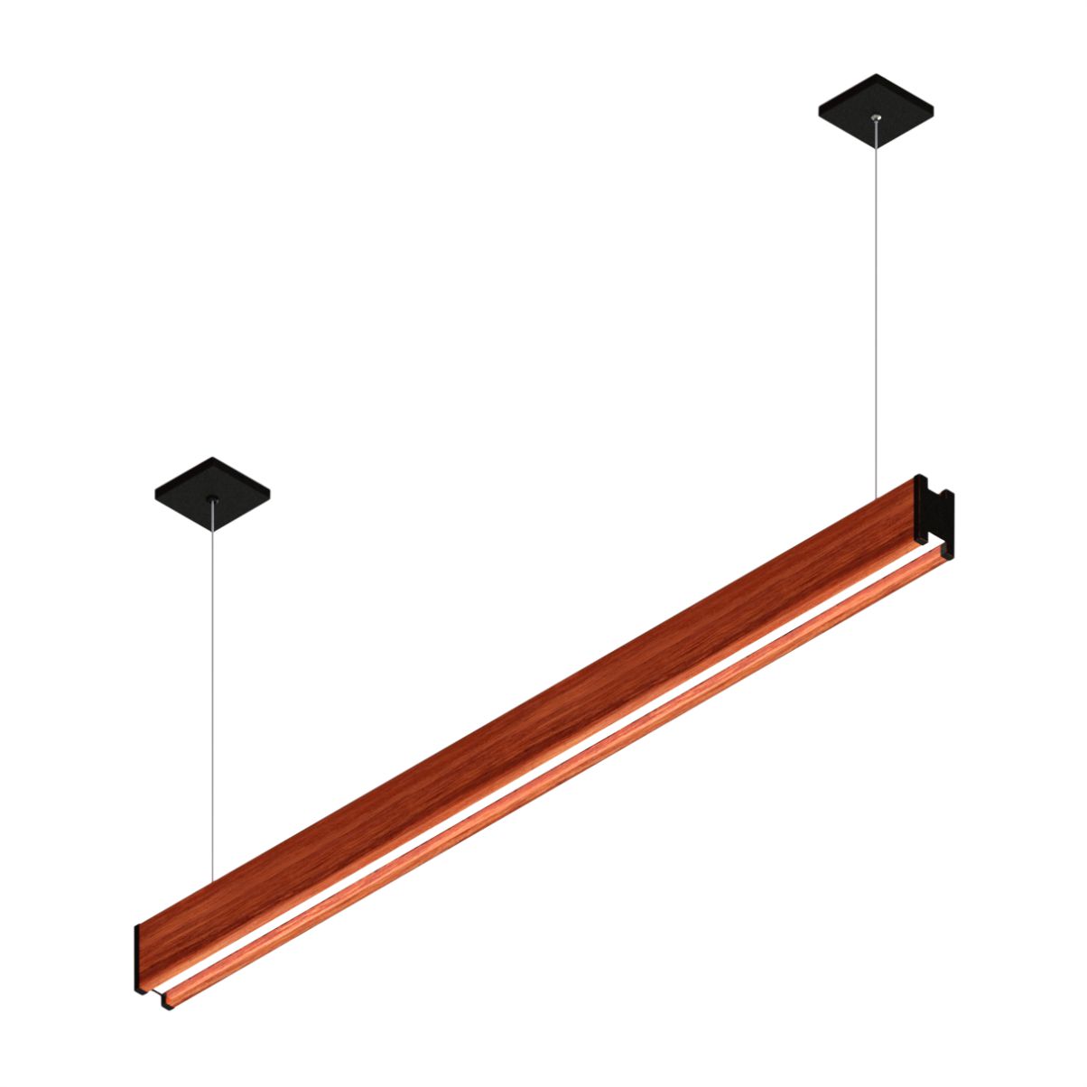 PENDENTE LED MONTANA 72W 8000LM BIVOLT MADEIRA MACIÇA DOIS FOCOS