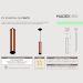 Pendente Canto Madeira Maciça Esmeralda Led 36w 4000lm Bivol