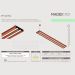 Pendente Horizontal Led Atria 72w 8000lm Prancha de Madeira