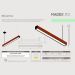 Pendente Horizontal Led Safira 36w 4000lm Bivolt Madeira