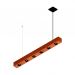 Pendente Horizontal Perseu 12w com 6 Spots Led Madeira