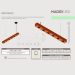 Pendente Horizontal Perseu 12w com 6 Spots Led Madeira