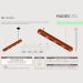 Pendente Horizontal Perseu 40w em Madeira Maciça 4 Spots Led
