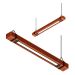 Pendente Led 48w Navi Madeira Maciça com Corrente 4800lm