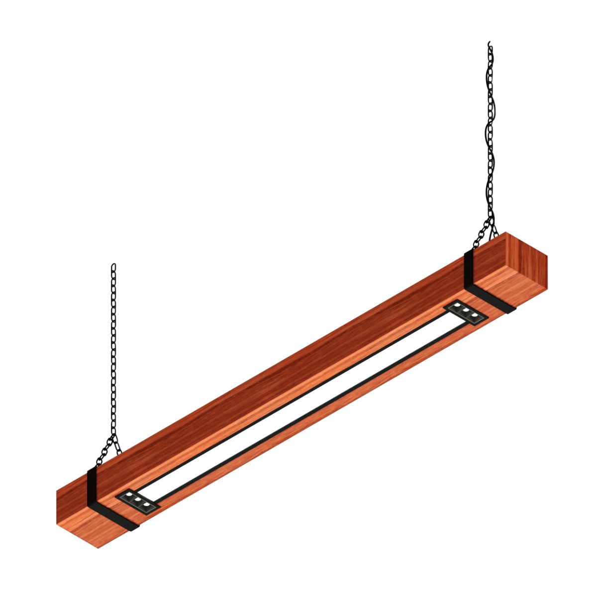 Pendente Led 48w Navi Madeira Maciça com Corrente 4800lm