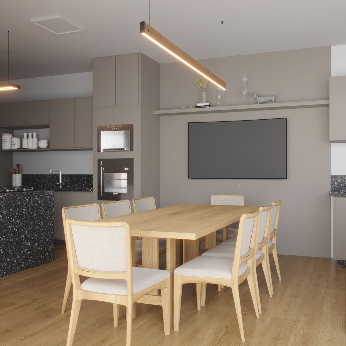 Pendente Led Cristal 28w 2800lm Bivolt em Madeira Maciça