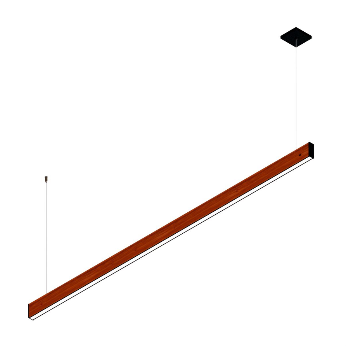 Pendente Led Cristal 28w 2800lm Bivolt em Madeira Maciça