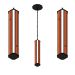 Pendente Led Esmeralda de Madeira Canto 36w 4000lm Corrente
