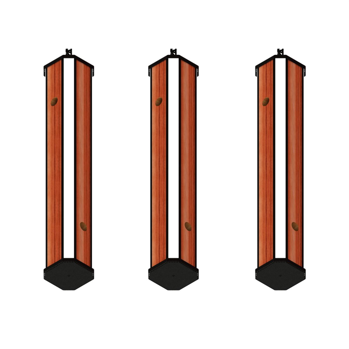 Pendente Led Esmeralda de Madeira Canto 36w 4000lm Corrente