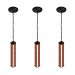Pendente Led Esmeralda de Madeira Canto 36w 4000lm Corrente