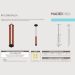 Pendente Led Esmeralda de Madeira Canto 36w 4000lm Corrente
