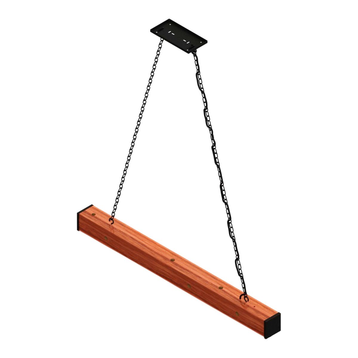 Pendente Led Granada 36w Bivolt Madeira Maciça Corrente