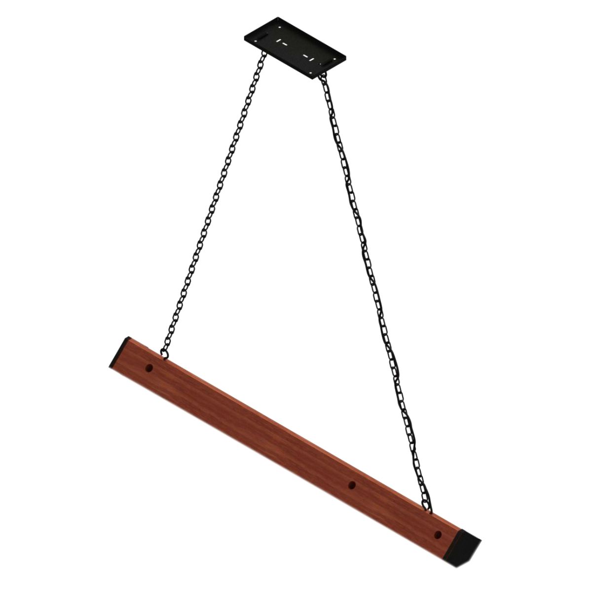 Pendente Led Horizontal Oregon 36w 4000lm Madeira Corrente