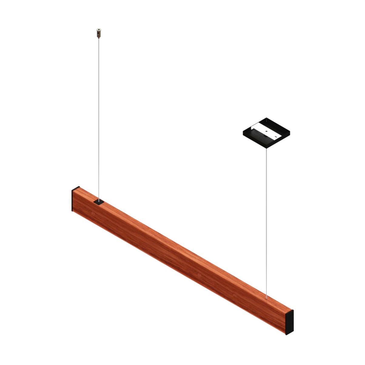 Pendente Led Horizontal Quartzo 18w 2000lm Bivolt - Madeira Maciça