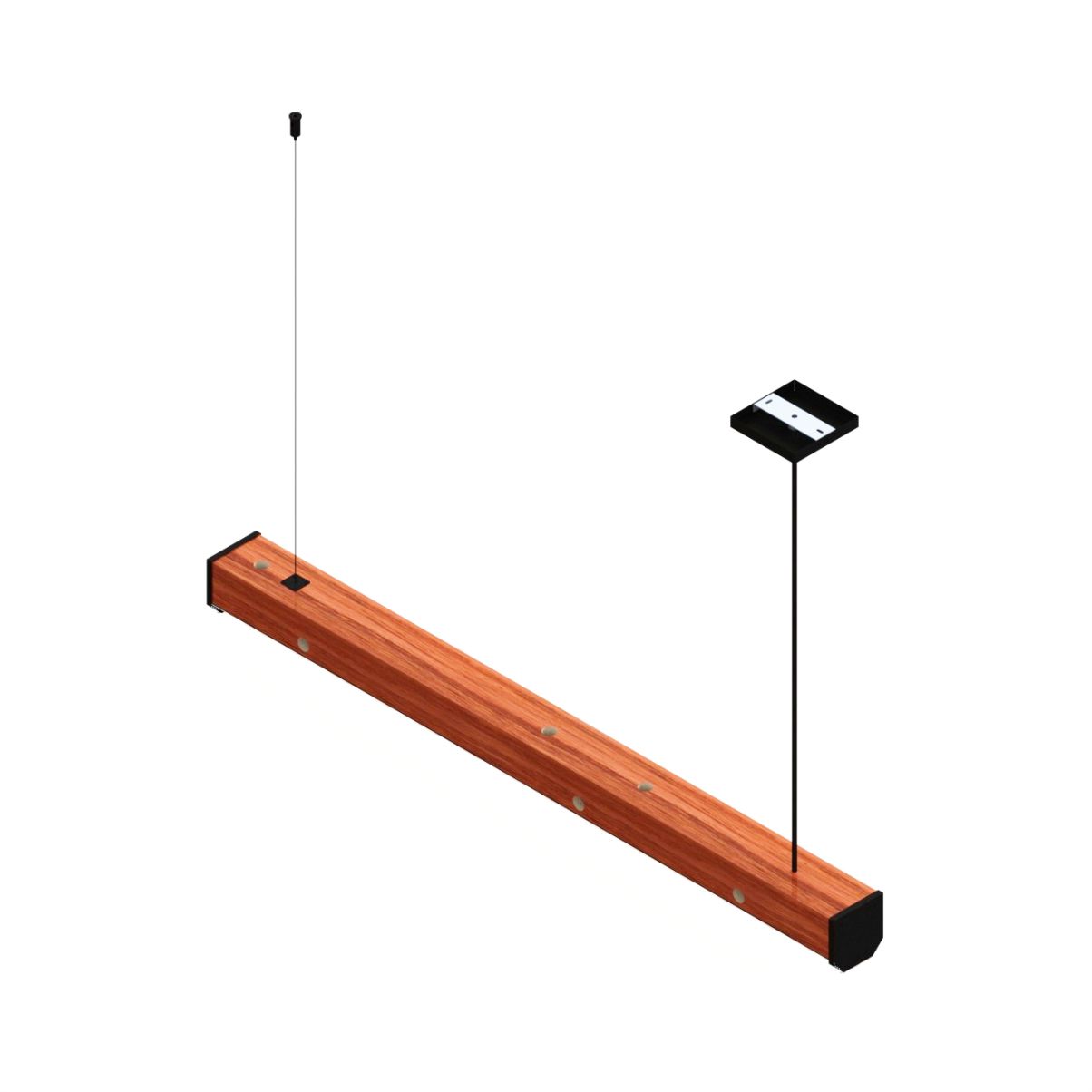Pendente Led Jade 36w 4000lm Bivolt Madeira Maciça