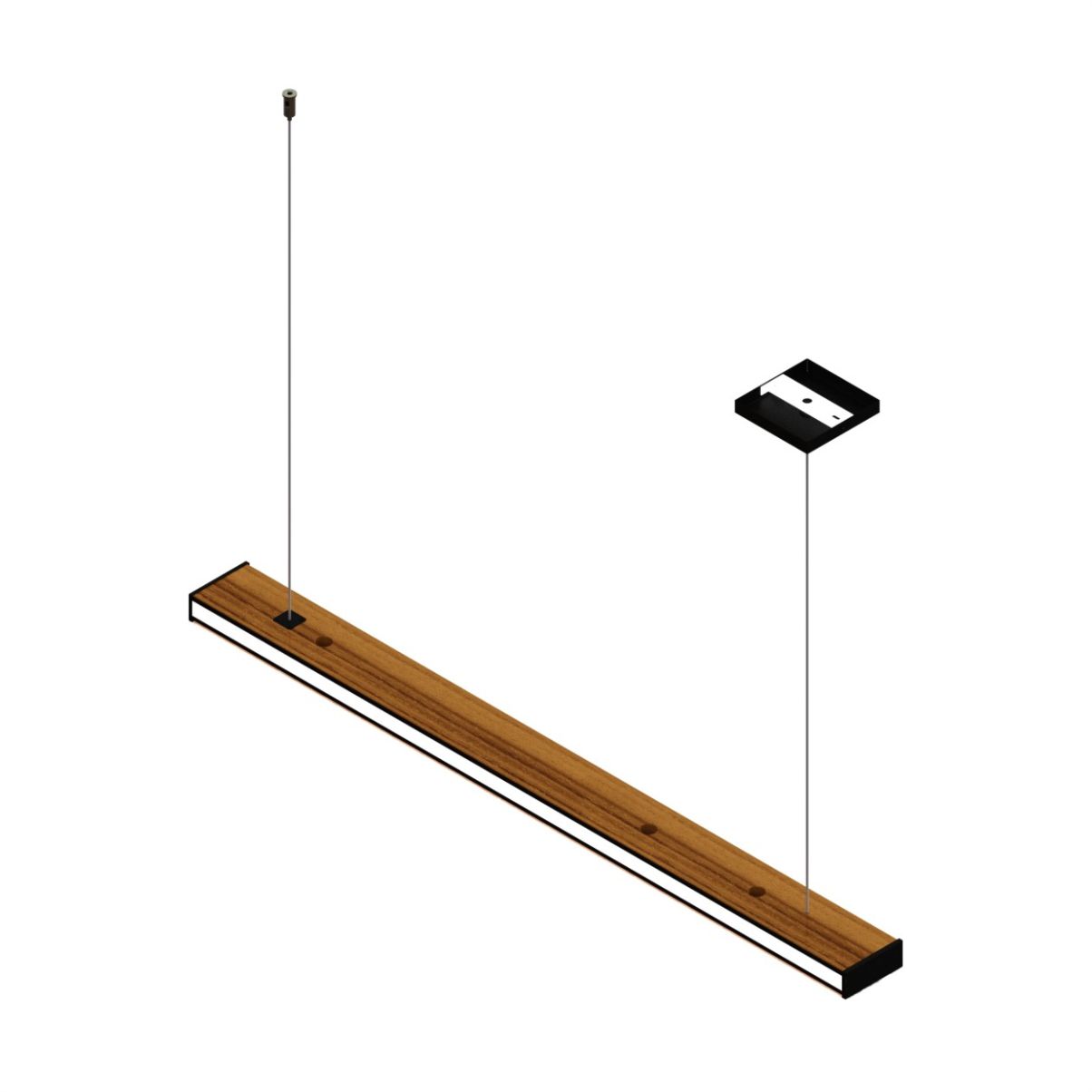 Pendente Led Topázio 36w 4000lm Bivolt em Madeira Maciça