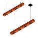 Pendente Perseu 24w com 4 Spots Led - Madeira Maciça
