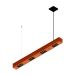 Pendente Perseu 24w com 4 Spots Led - Madeira Maciça