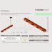 Pendente Perseu 24w com 4 Spots Led - Madeira Maciça