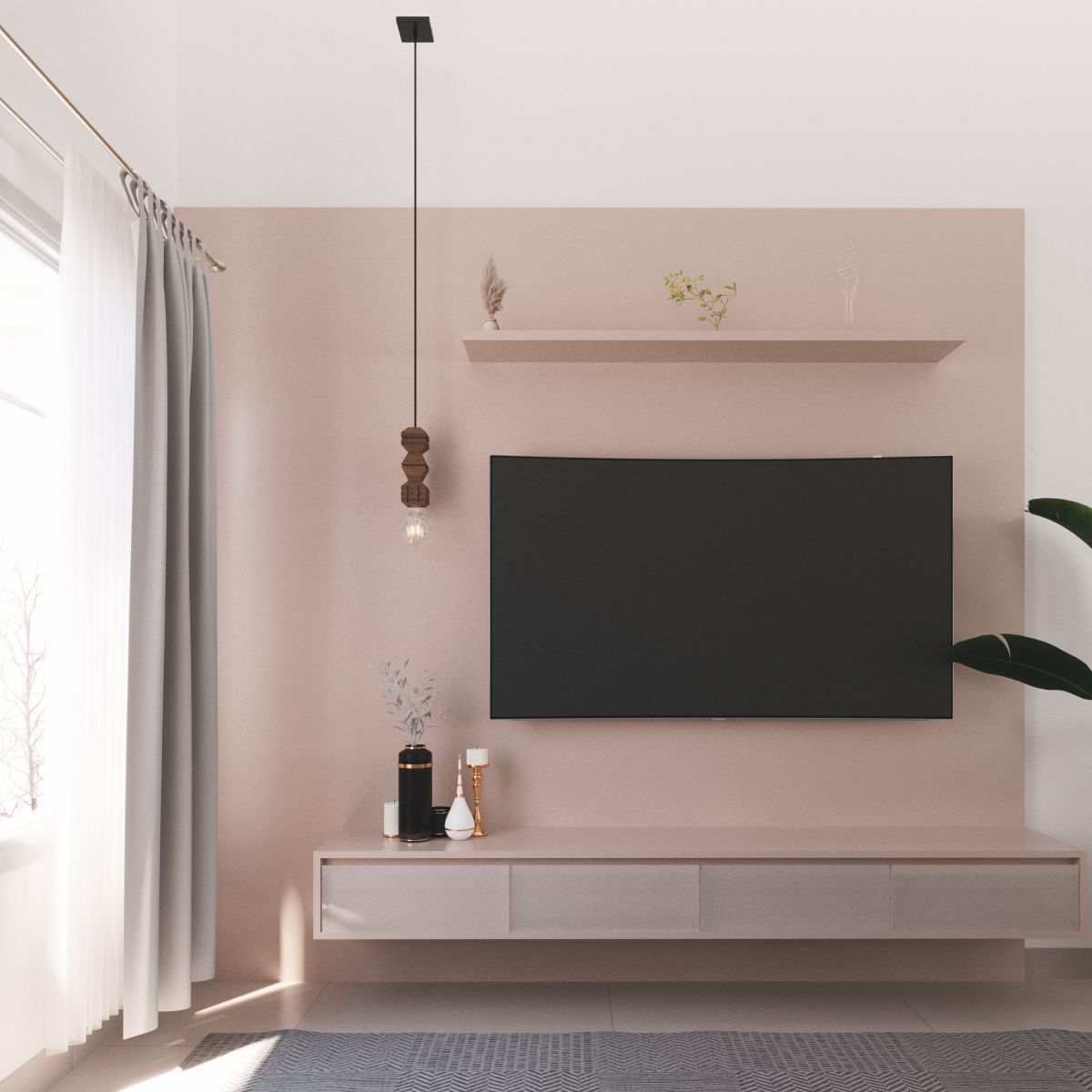 Pendente Vertical Led Antares - Madeira Maciça, Soquete E27