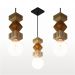 Pendente Vertical Led Antares - Madeira Maciça, Soquete E27