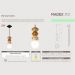 Pendente Vertical Led Antares - Madeira Maciça, Soquete E27