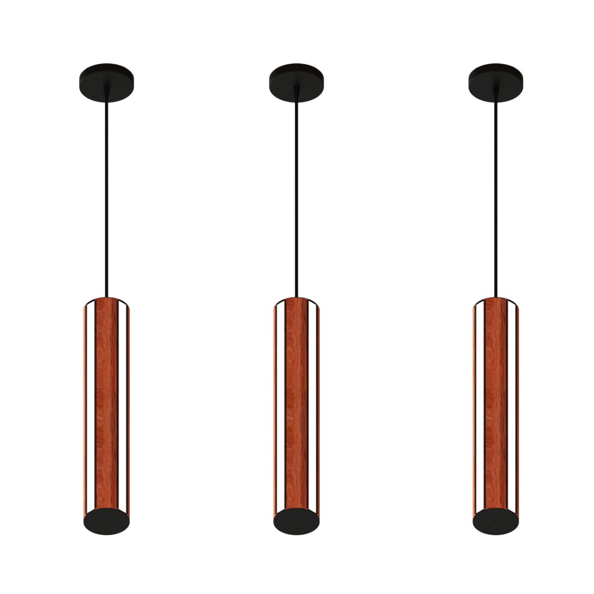 Pendente Vertical Led Michigan 36w 4000lm Bivolt Madeira