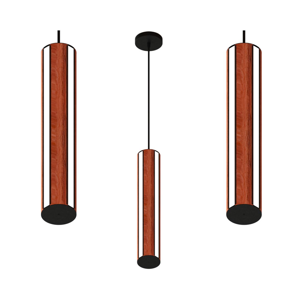 Pendente Vertical Led Michigan 36w 4000lm Bivolt Madeira