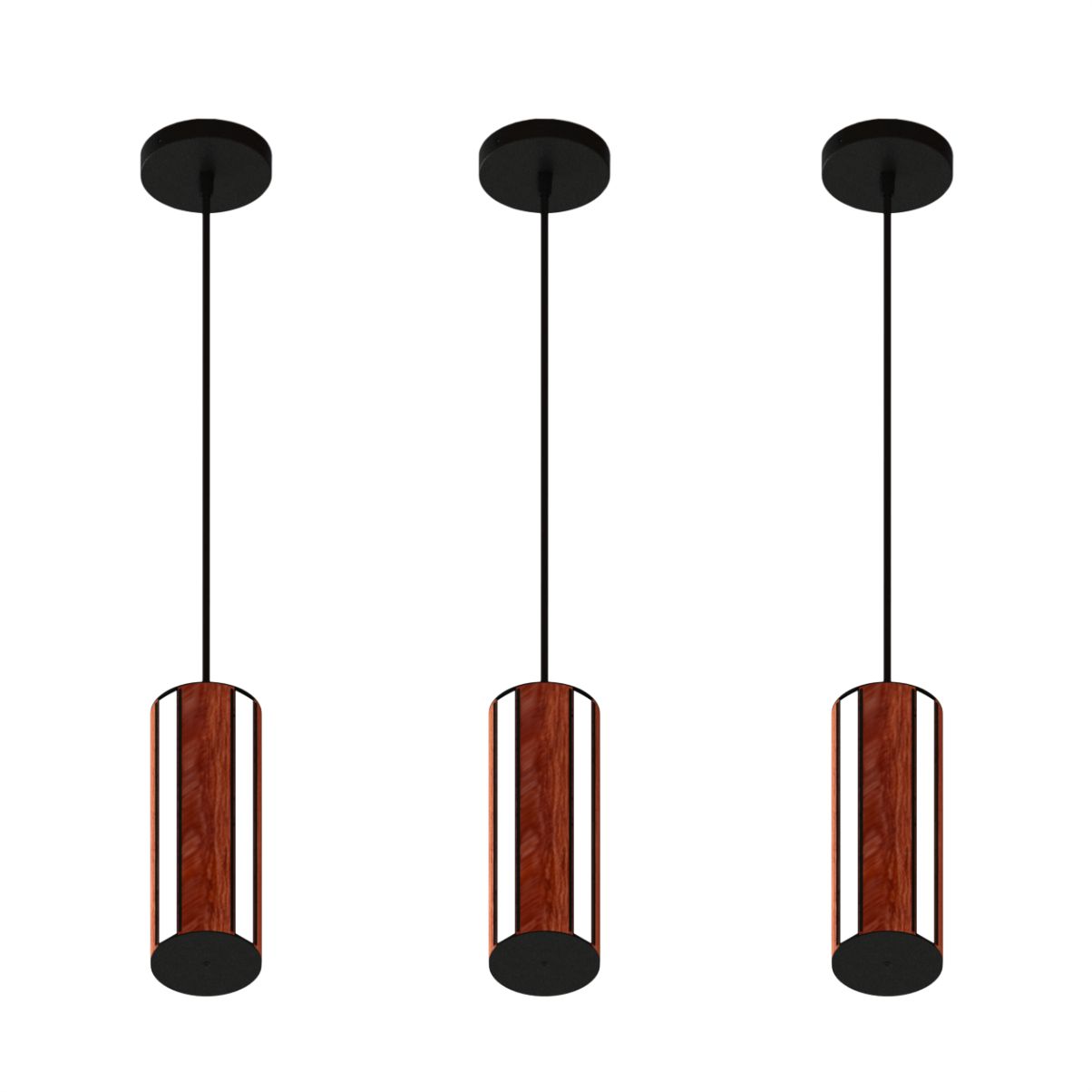 Pendente Vertical Toquio Madeira Maciça Led 18w 2000lm Bivol