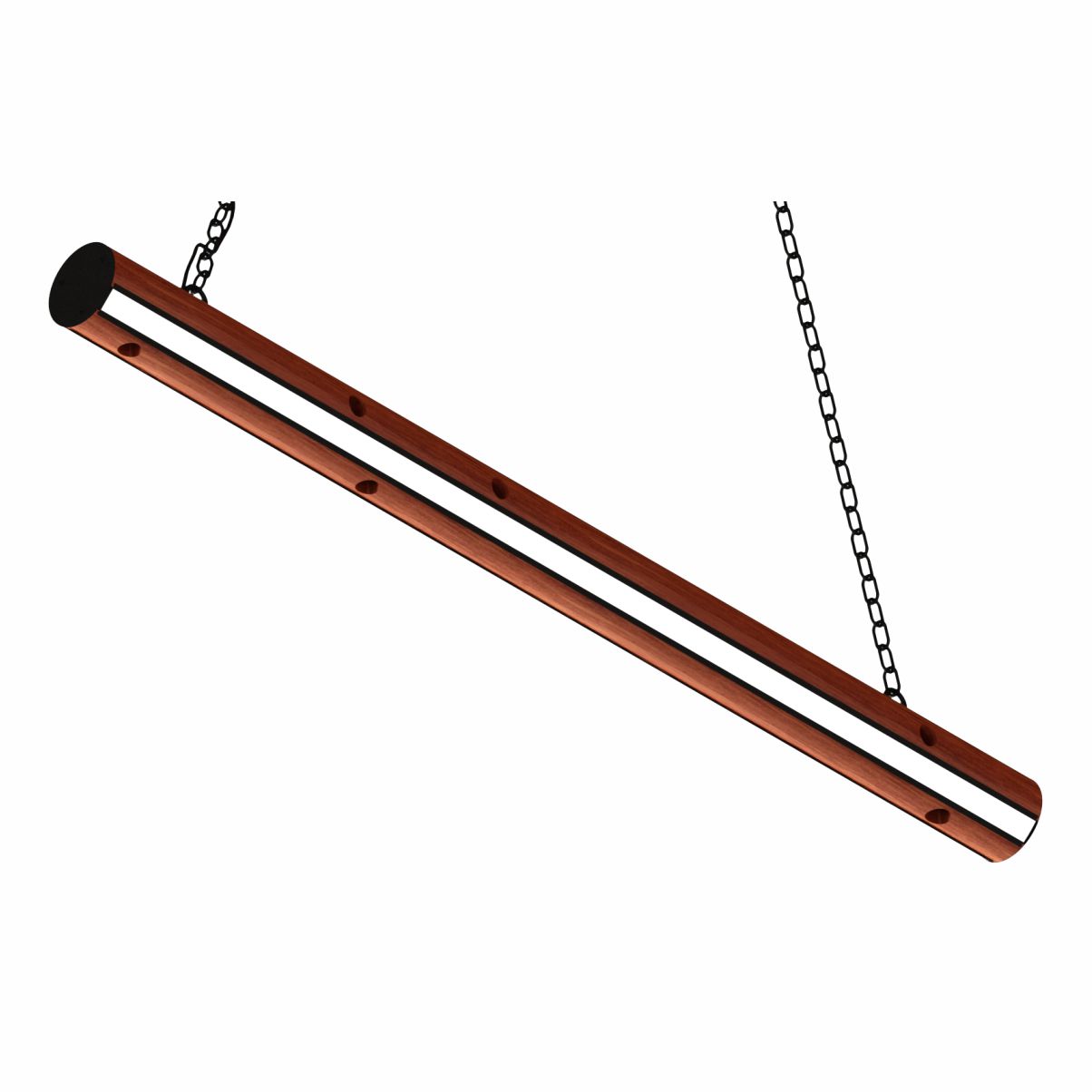 Pendente de Madeira LED Seul 36W com Corrente para Ambientes Modernos